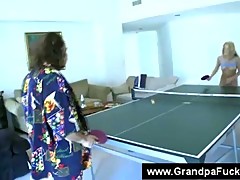 Ron Jeremy plays with teen pussy